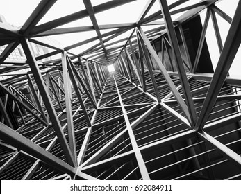 Steel structure Architecture construction Abstract Background - Shutterstock ID 692084911