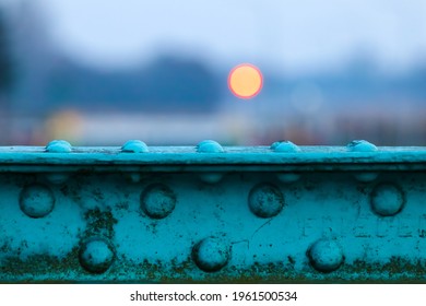 The Steel Structure Of The Bridge At The Hydrotechnical Facility In Wrocław, Poland