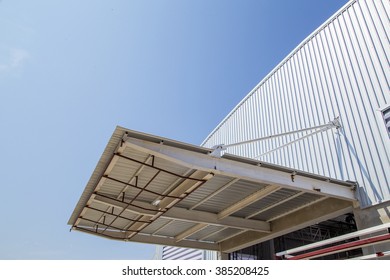 Steel Structure Cantilive Canopy Blured 260nw 385208425 