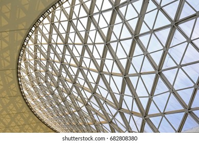 Steel structure geometry construction as the background 