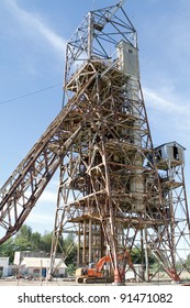 The Steel Structure Of The Headgear Of A Gold Mine In South Africa