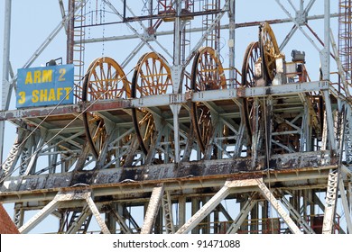 The Steel Structure Of The Headgear Of A Gold Mine In South Africa