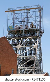 The Steel Structure Of The Headgear Of A Gold Mine In South Africa