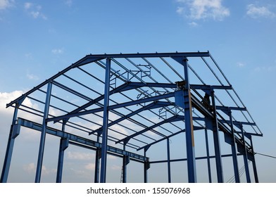 Steel Structure Of A New Industrial Building