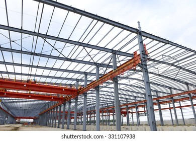 Steel Structure Workshop Under Construction Stock Photo 331107938 ...