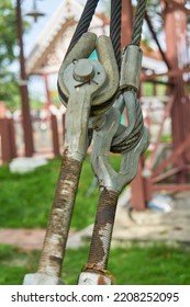 Steel Support Anchor For A Steel Cables For A Cable Car System.