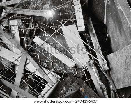 Similar – ut / only floating is more beautiful / construction site from above