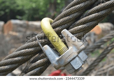 Steel wire rope bridge, steel rope clamp wire rope cover