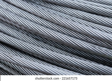 Steel Wire Rope Cable Closeup