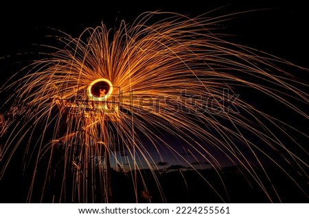 Steel Wool photography at East Point Darwin NT Imagine de stoc © 