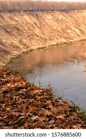 Steep Drop Into The River. Curveball. Voronezh Region. Russia