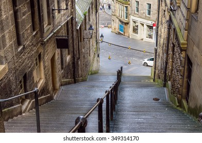 A Steep Flight of Stairs in Old Town Edinburgh