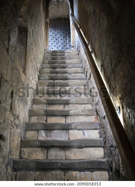 Steep Flight Very Old Stone Steps Stock Photo 2090018353 | Shutterstock