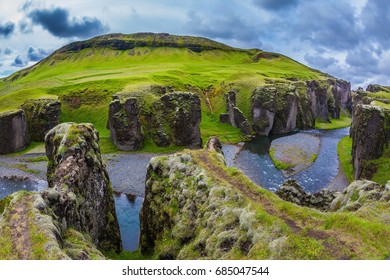 Steep Vertical Cliffs Surround Stream Very Stock Photo 685047544 