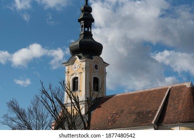 Steeple Of A Church In Christianity, Sacral Building In Christian Religion