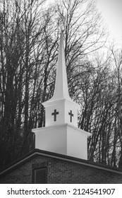 Steeple Of Small Rural Church In Appalachia