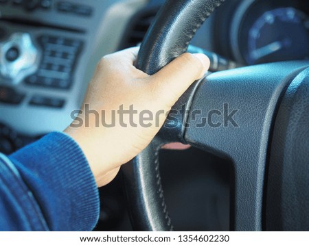 steering wheel in car
