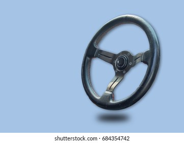 Steering wheel on a background