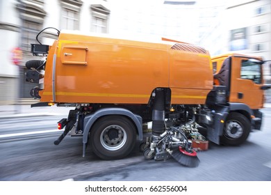 Steet Sweeper Truck Speeding