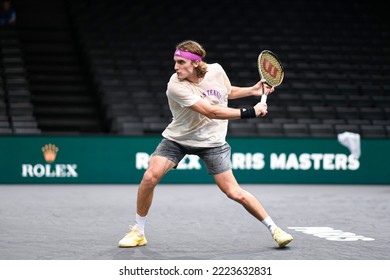 Stefanos Tsitsipas Of Greece During The Rolex Paris Masters, ATP Masters 1000 Tennis Tournament, On October 30, 2022 At Accor Arena In Paris, France.