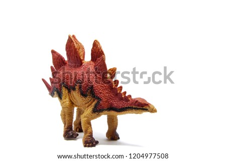 Stegosaurus figure Dinosaur model on white background | Decorative and toy collection for kids and boy