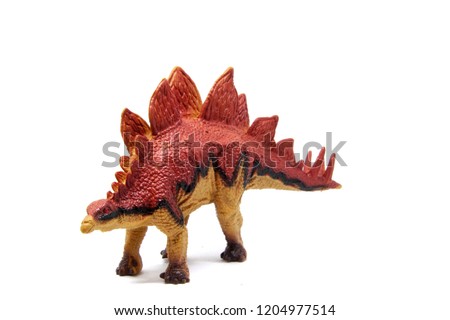 Stegosaurus figure Dinosaur model on white background | Decorative and toy collection for kids and boy