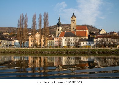 Stein, Krems An Der Donau, Austria With Reflection On The Danube