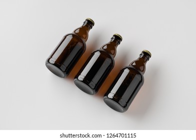 Steinie beer bottle mockup.