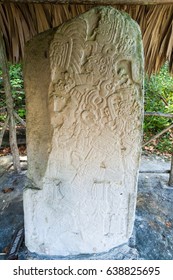 Stela At The Archaeological Site Tikal, Guatemala