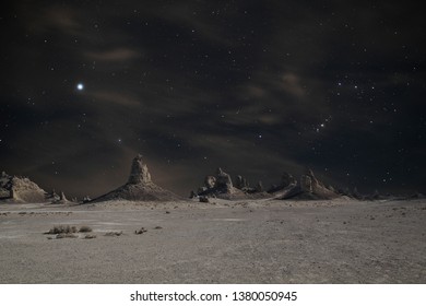 Stellar Night View Of Trona Pinnacles With Big Dipper (Little Dipper).