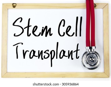 Stem Cell Transplant Text Write On Blackboard