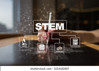 STEM. Science Technology Engineering Math. Sci-Tech. Tech. Business concept.