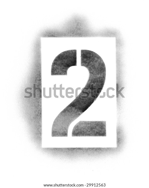 Stencil Numbers Spray Paint Stock Photo (edit Now) 29912563