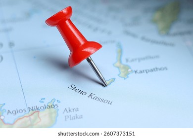 Steno Kassou island, Greece pin on map
