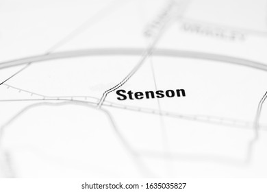 Stenson On A Geographical Map Of UK