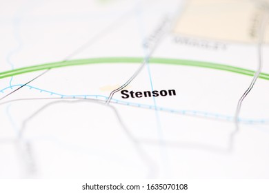 Stenson On A Geographical Map Of UK