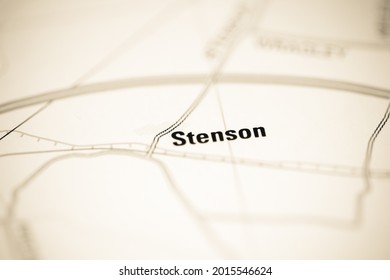 Stenson On A Geographical Map Of UK