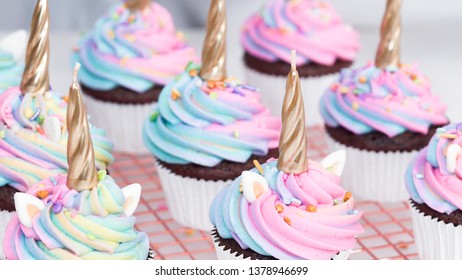 Step By Step Frosting Unicorn Chocolate Stock Photo 1378946699 ...