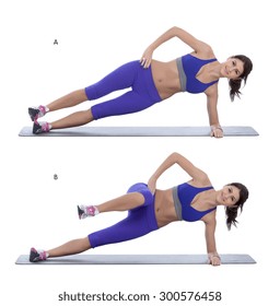 Step By Step Instructions: Side Plank With A Knee Tuck