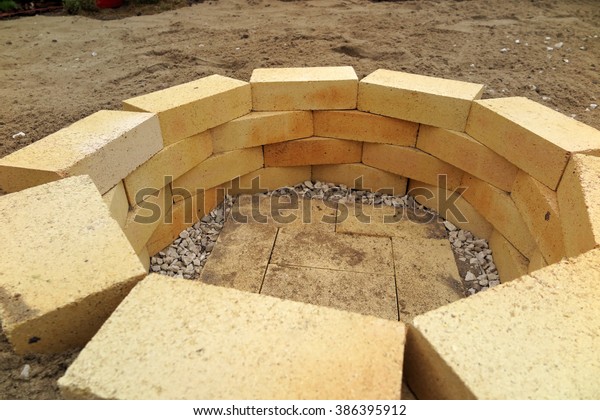 Step By Step Making Fire Pit Royalty Free Stock Image