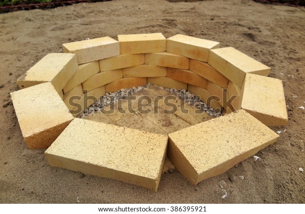 Step By Step Making Fire Pit Stock Photo Edit Now 386395921