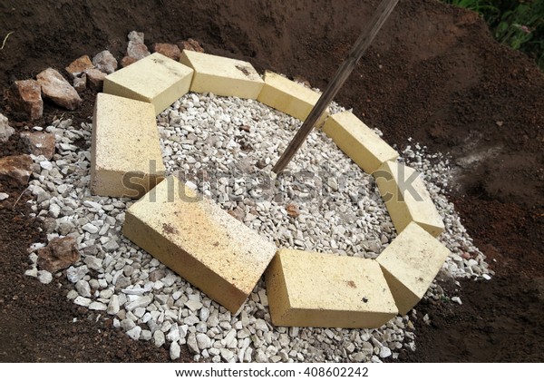 Step By Step Making Fire Pit Stock Photo Edit Now 408602242