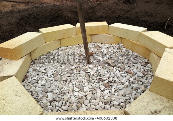 Step By Step Making Fire Pit Stock Photo Edit Now 408602308