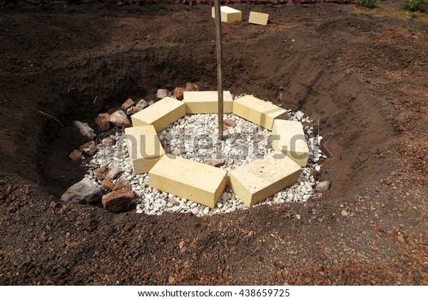 Step By Step Making Fire Pit Stock Photo Edit Now 438659725