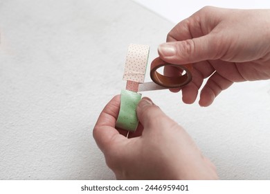 Step by step. Washi tape creation - gift bows. Step 7 from 12.