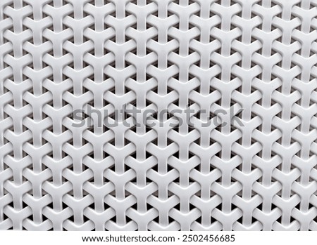 Step into the future with this cutting-edge texture featuring a futuristic mesh pattern reminiscent of advanced space-age materials. The intricate geometric design is composed of smooth, white plastic