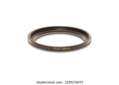 Step up ring for 52mm to 58mm lens filters with isolated white background - Powered by Shutterstock