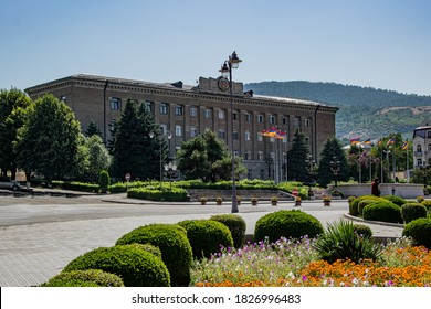 Stepanakert, Artsakh (Nagorno-Karabakh), 07 August 2017. Presidential Palace in the government district of Stepanakert, capital of the self-proclaimed Republic of Artsakh.