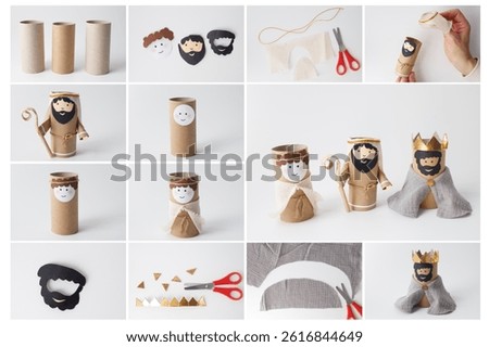 Step-by-step instructions to create Three Wise Men figurines using everyday recycled materials. A simple, cute, eco-friendly winter activity for kids, perfect for Christmas preparations, DIY projects