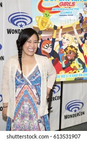 Stephanie Sheh Attends DC Super Hero Girls Press Room At Wondercon In Anaheim Convention Center On April 2 2017. 